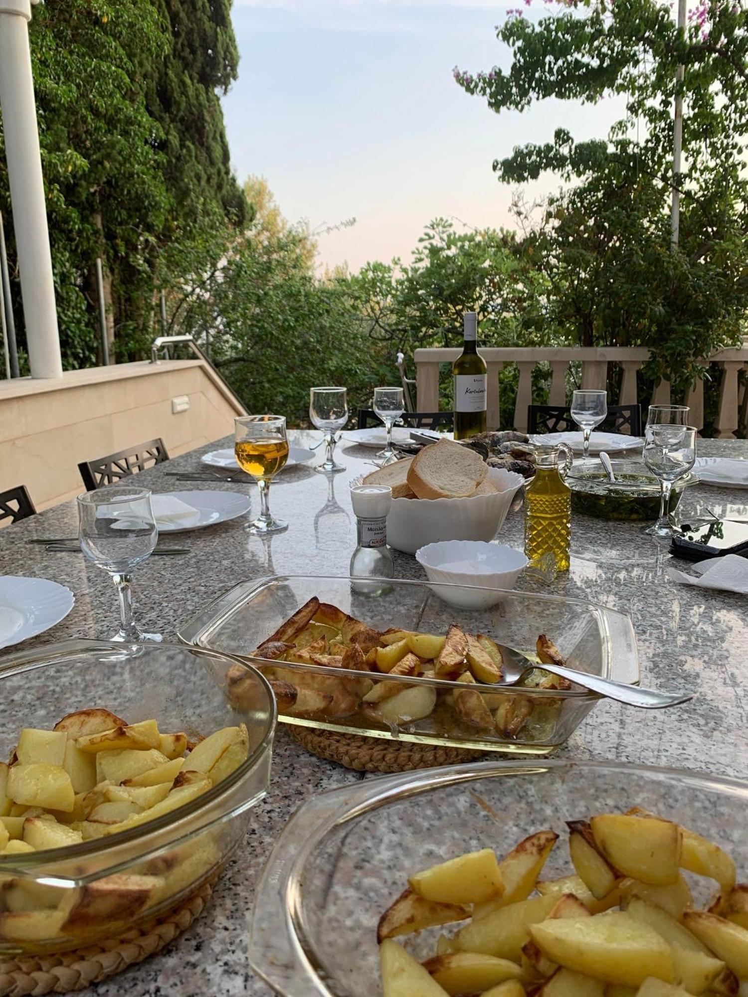Luxury Seaside Villa With A Classic Mediterranean Olive Garden, A Fully Equipped Professional Kitchen, Pool, Sauna, Padle Boards And Canoe - Miolin Beach House Trogir Ngoại thất bức ảnh